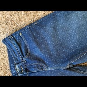 Zara Z1975 polka dot denim skinny jeans